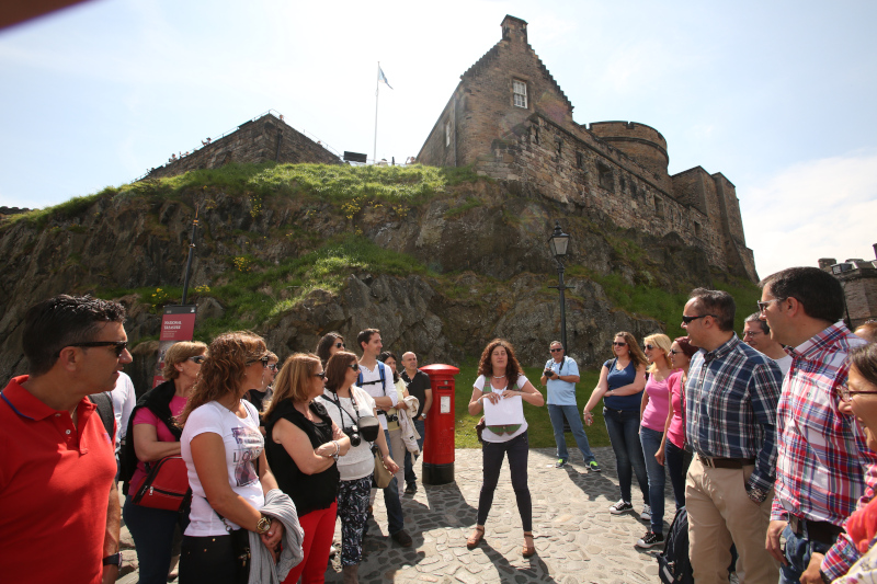 Guiding inside Edinburgh Castle © STGA